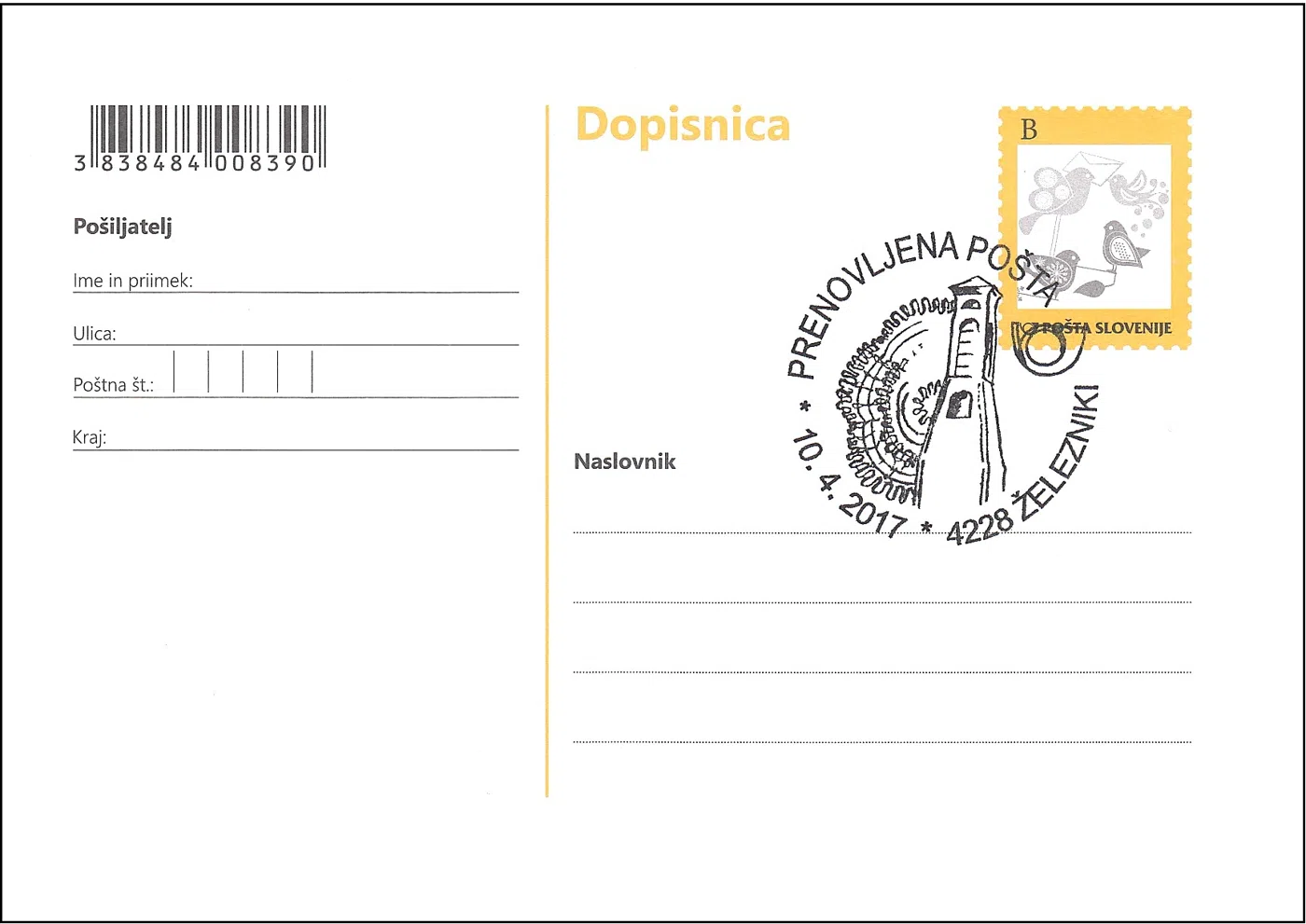 ODPRTJE PRENOVLJENIH PROSTOROV POŠTE 4228 ŽELEZNIKI